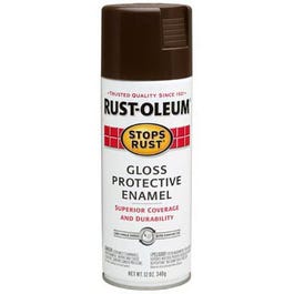 Stops Rust Spray Enamel, French Roast Gloss, 12-oz.