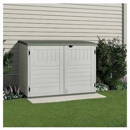 Storage & Garbage Can Shed, Resin, Holds Two 96-Gal. Containers, 70-Cu. Ft.