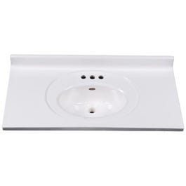 Vanity Top, Lustergloss, Solid White, 49-In. x 19-In.