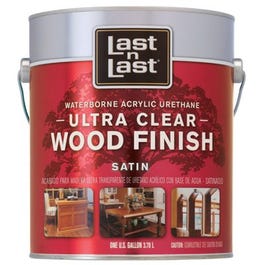 Waterborne Wood Finish, Ultra Clear Satin, 1-Gal.