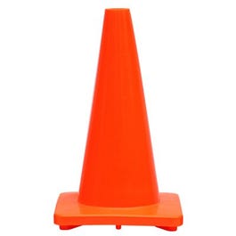 Traffic Cone, Orange PVC, 18-In.