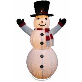 Snowman Christmas Decoration, C7 BuLbs. Collapsible, 72-In.