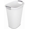 Waste Basket Can, White, 10.5-Gallon