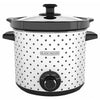 Slow Cooker, White With Dot Case, 4-Qts.