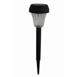 Solar Pathway Stake Light, Black Plastic