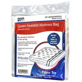 Sealable Microban Queen Mattress Bag, 96 x 73 x 14-In.