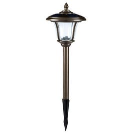 Solar Pathway Light, Black, 30-Lumens, 2-Pk.