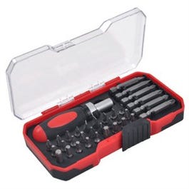 Ratcheting Screwdriver & Bit Set, 34-Pc.