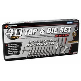 Tap &Die Set, Metric, 40-Pc.