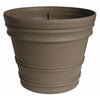 Rolled Rim Planter, Plastic, Peppercorn Plastic, 12-In.