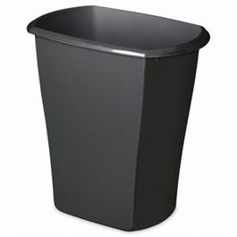 Wastebasket Can, Rectangular, Black, 5,5-Gallons