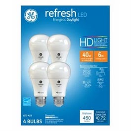 Refresh LED HD Light Bulbs, Daylight, 6-Watts, 4-Pk.