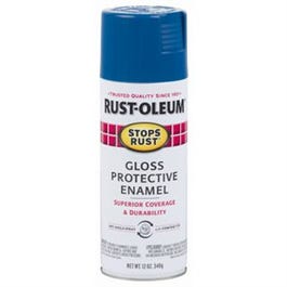 Stops Rust Enamel Spray Paint, Gloss Cobalt Blue, 12-oz.