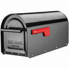 Sequoia Mailbox, Post-Mount, Heavy-Duty, Pewter Steel,  8 x 9.7 x 20.8-In.