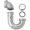 Slip Joint With Cast Elbow, Chrome-Plated Brass, 17-Ga., 1.5-In. OD Tube