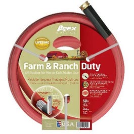 Red River Farm Hose, Rubber, 3/4-In. x 50-Ft.