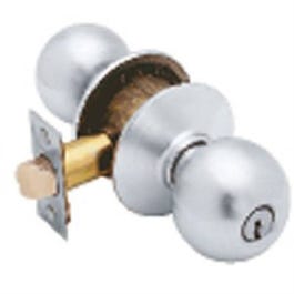 Satin Chrome Storeroom Lockset