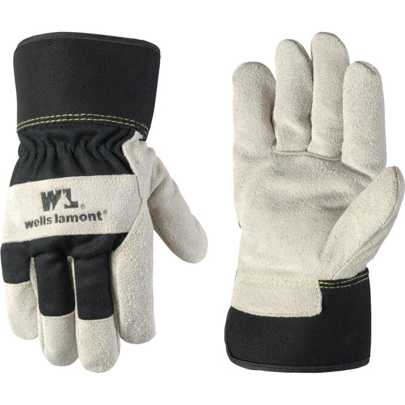 Wells Lamont Men’s Cowhide Leather Insulated Shirred Wrist