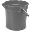 Round Bucket, Gray, 14-Qt., 12 x 11.25-In.