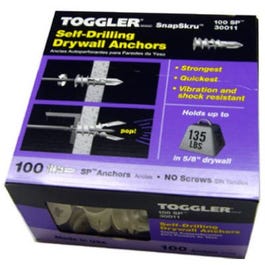 SnapSkru Self-Drilling Drywall Anchors, Without Screw, 3/8-5/8-In., 100-Pk.