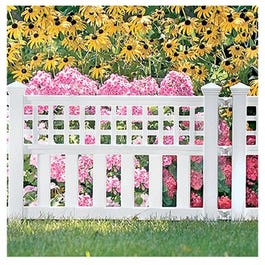 White Grand View Fence, 20-1/2 x 24-In.