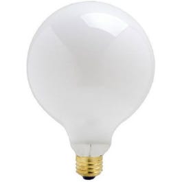 Vanity Globe Light Bulb, White, 100-Watts