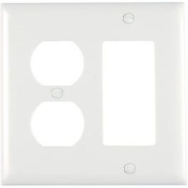 White 1-Duplex & 1 Decorator Opening Urea Wall Plate