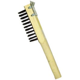 Wire Scratch Brush With Scraper, Steel & Wood