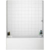 Windsor Bathtub Surround Tile Kit, White Gloss, 3-Panel Set