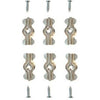 Storm Door Turn Buttons With Screws, Aluminum, 1-11/16 x 3/4-In., 6-Pk.