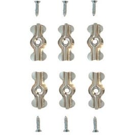 Storm Door Turn Buttons With Screws, Aluminum, 1-11/16 x 3/4-In., 6-Pk.