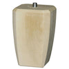 Waddell 4 In. x 2-1/2 In. Square Taper Hardwood Bun Foot