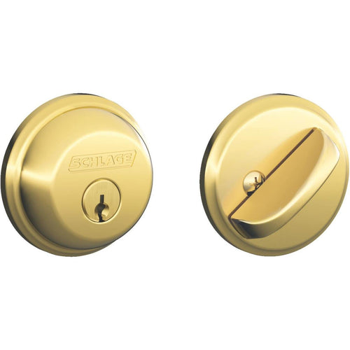 Schlage Bright Brass Maximum Security Single Cylinder Deadbolt