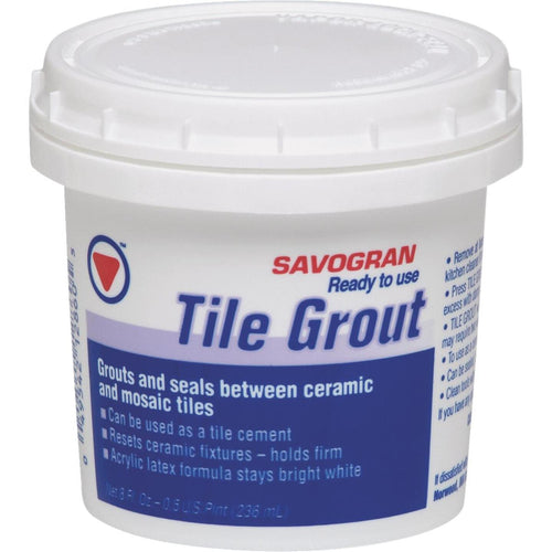 Savogran 1/2 Pint Bright White Pre-Mixed Tile Grout