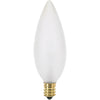 Satco 60W Frosted Soft White Candelabra B10 Incandescent Blunt Tip Light Bulb (2-Pack)