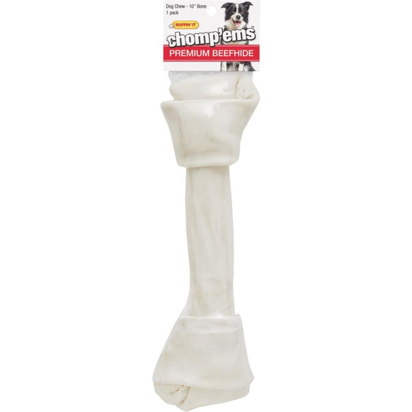 Westminster Pet Ruffin' it Chomp'ems Knotted 10 In. to 11 In. Natural Rawhide Bone