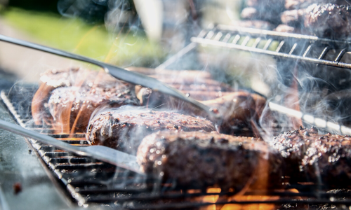 Grilling burgers