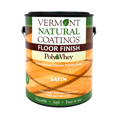 Vermont Natural Coatings PolyWhey® Floor Finish (1 Gallon, Satin Clear Water-Based)