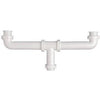Center Outlet, White Plastic, 1.5 x 16-In.