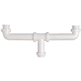 Center Outlet, White Plastic, 1.5 x 16-In.