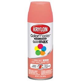 Colormaster Spray Paint, Indoor/Outdoor Use, Gloss Coral Isle, 12-oz.