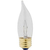 Chandelier Light Bulbs, Flame Tip, 25-Watts, 2-Pk.