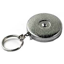 Belt Clip Key Reel, Retractable, Chrome With 24-In. Stainless Steel Chain