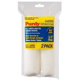 Jumbo Mini Roller Cover, White Dove, 6-1/2 x 1/2-In., 2-Pk.