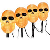 Halloween Pathway Lights, Skull, 4-Pc. Set