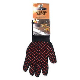 Barbecue Glove, Heat-Resistant, Black & Red