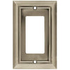 Decorator Rocker/GFI Plate, 1-Gang, Architectural, Satin Nickel Zinc