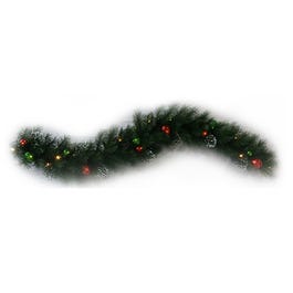 Artificial Mixed Pine Garland, 6-Ft.