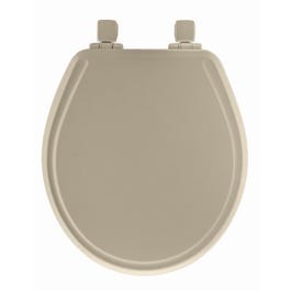 Mayfair Round Molded Wood Toilet Seat, Whisper-Close(TM) Easy-Clean & Change(TM) Hinge, STA-TITE(TM), Bone