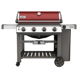 Genesis II SE-410 Premium 4-Burner LP Gas Grill, 48,000-BTU, Crimson